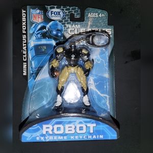 Mini Cleatus Foxbot keychain New Orleans Saints